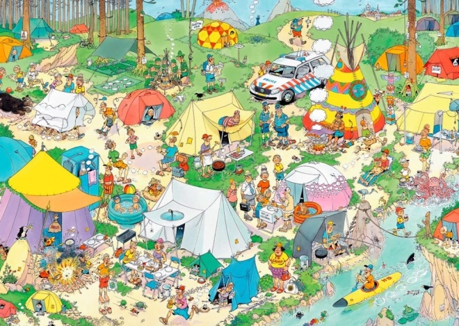 Puzzle Camping im Wald von JAN VAN HAASTEREN