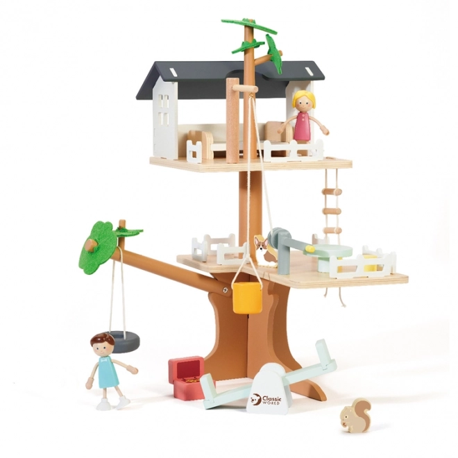 Baumhaus mit Zubehör aus Holz