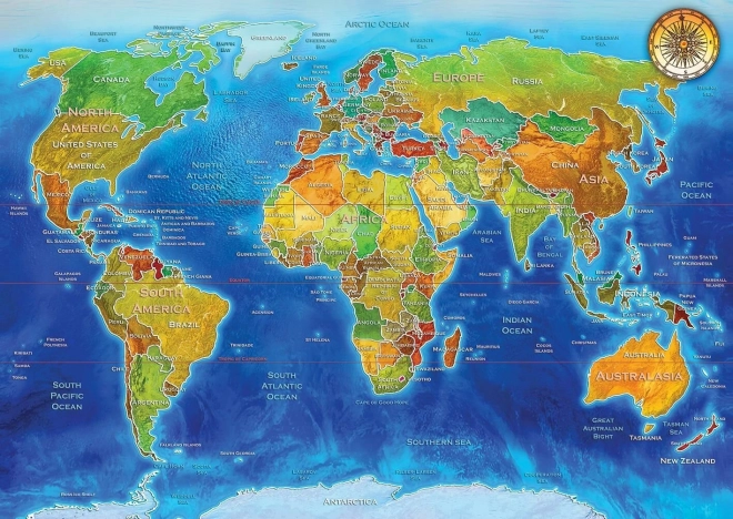 Politische Weltkarte Puzzle 2000 Teile