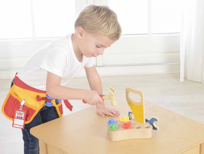 Werkzeuggürtel für Kinder mit 12 Handwerker-Werkzeugen