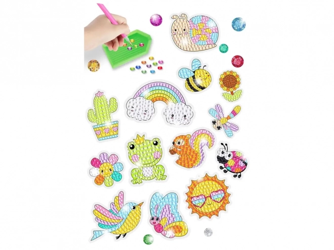 Diamant Malerei Sticker Set - Tiere und Regenbogen