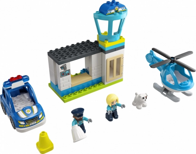 Lego Duplo Polizeistation mit Hubschrauber