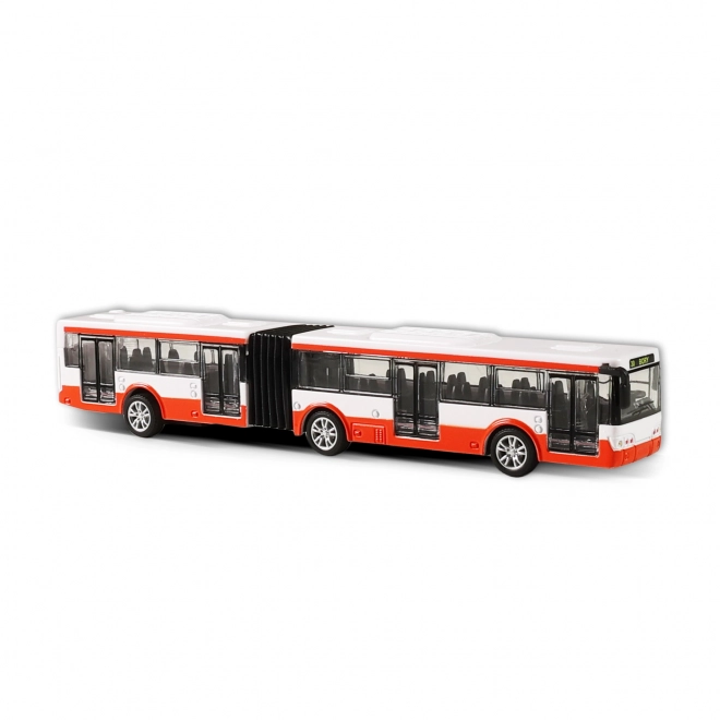Metallroter Gelenkbus