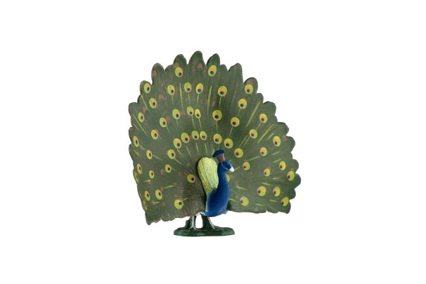 Dekorativer Pfau aus Kunststoff 12cm
