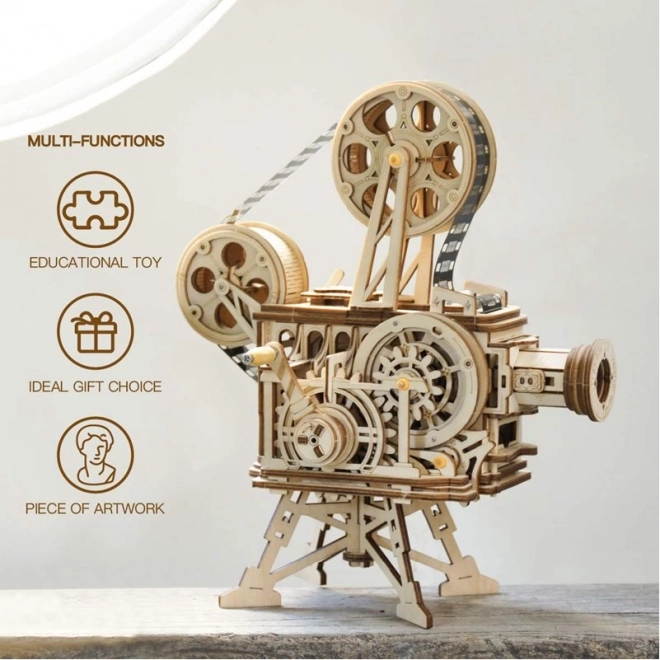 Rokr 3D Holzpuzzle Mechanischer Filmprojektor