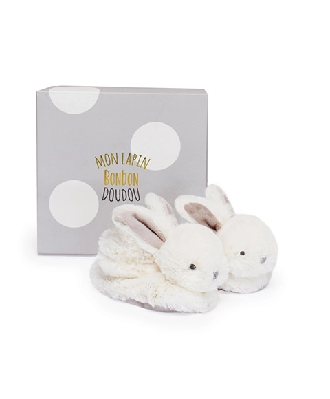 Doudou Geschenkset Kaninchenplüsch-Babyschuhe