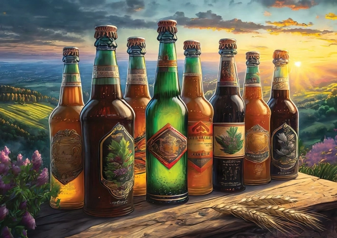 Puzzle Retro Bierflaschen 1000 Teile