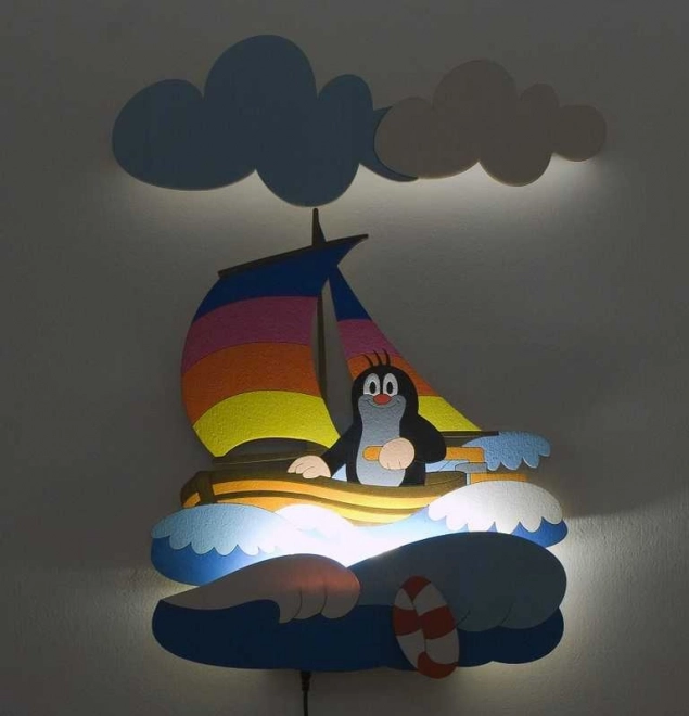 Dodo Kinder LED-Lampe mit Maulwurf auf dem Boot