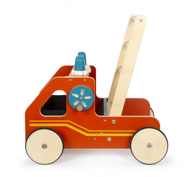 Holz-Kinderlauflernwagen Feuerwehr