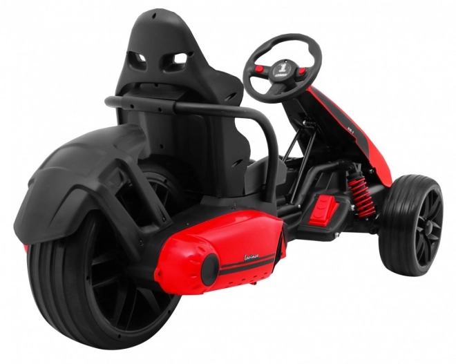Kinder Gokart Bolid XR-1 mit Batterie Rot + verstellbarer Lenker + geformter Sitz