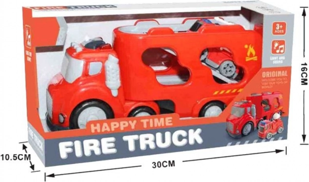 Großer roter Abschleppwagen City Truck mit Licht- und Soundeffekten