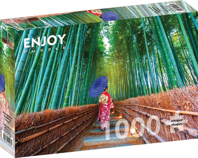 Puzzle Asiatische Frau im Bambuswald 1000 Teile