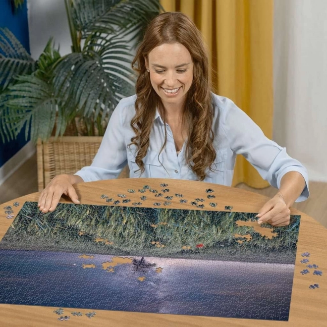 Ravensburger Puzzle Nachthimmel über Kornfeld