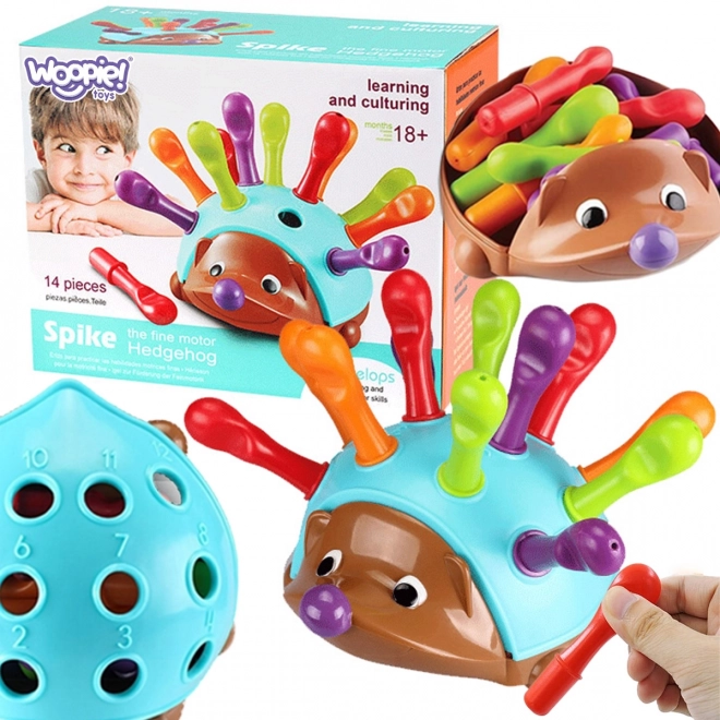 Woopie Geschicklichkeitsspiel Igel Sortierer Montessori Lernen von Zahlen und Farben 4 in 1
