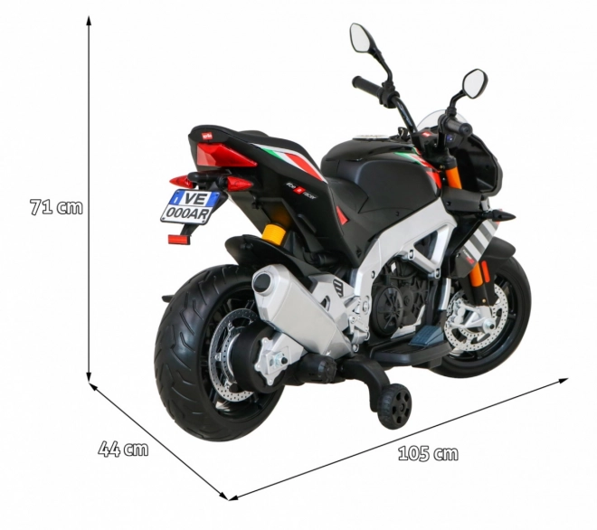 Elektromotorrad für Kinder Aprilia Tuono V4 Schwarz