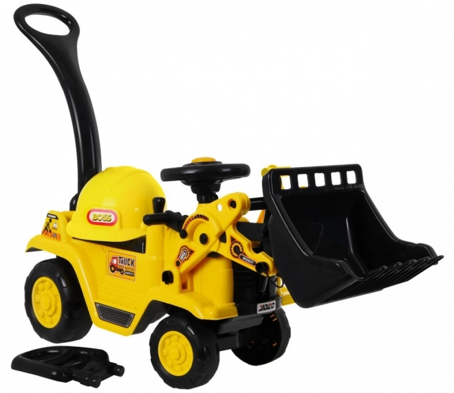 Kinder Bulldozer Rutscher mit Schaufel & Helm