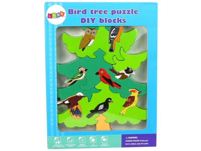 Drewniane Baum Vögel Wald Puzzle