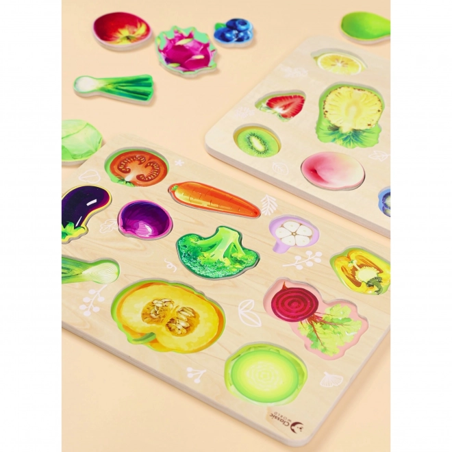 Montessori Holzpuzzle Gemüse