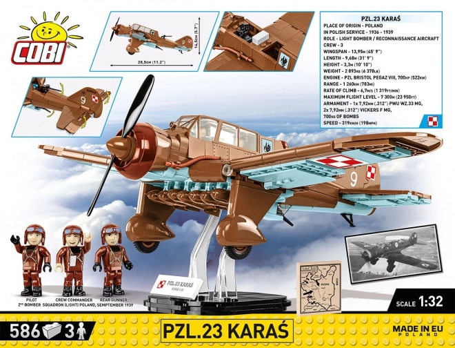 Modellbausatz PZL.23 Karaś Flugzeug