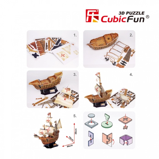 3D-Puzzle Santa Maria