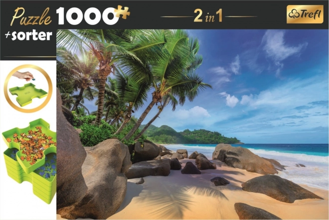 Exotischer Strand Puzzle mit Sortierer 1000 Teile