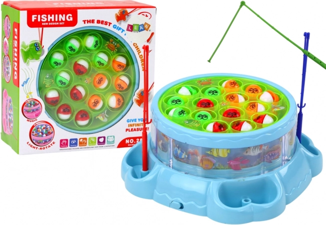 Spiel Angelruten Lichter Sounds Blau