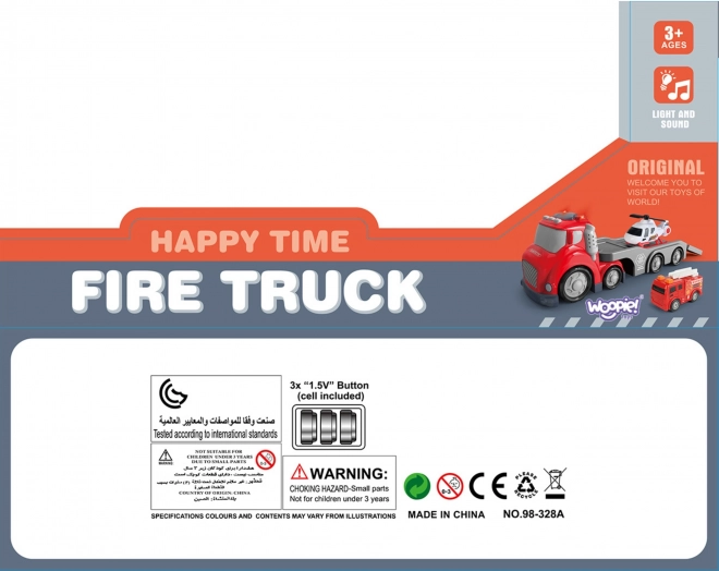 Rotes Feuerwehrfahrzeug CITY TRUCK mit Licht- und Soundeffekten