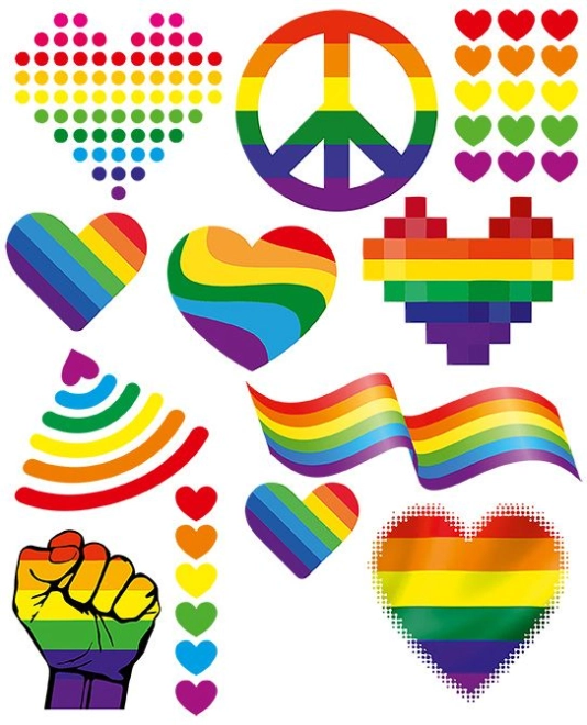 Symbole der Diversität und des Stolzes