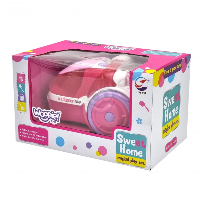 Kinderstaubsauger mit Saugfunktion in Rosa