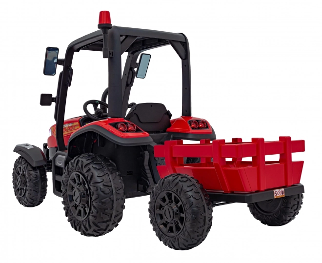 Traktor mit Anhänger rot