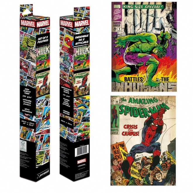 Set mini Plakate Marvel Comic Cover