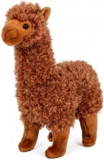 Plüsch Lama Alpaka 30 cm Braun