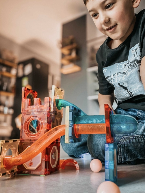Magnetische leuchtende Murmelbahn-Bausteine 75 Teile