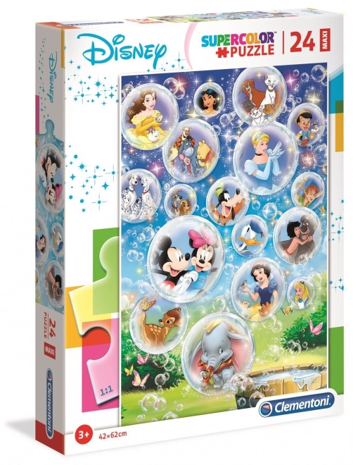 Maxi Puzzle 24 Teile - Disney Klassiker in Seifenblasen