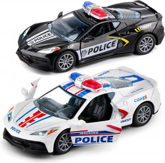 Metall-Polizei-Auto 12 cm