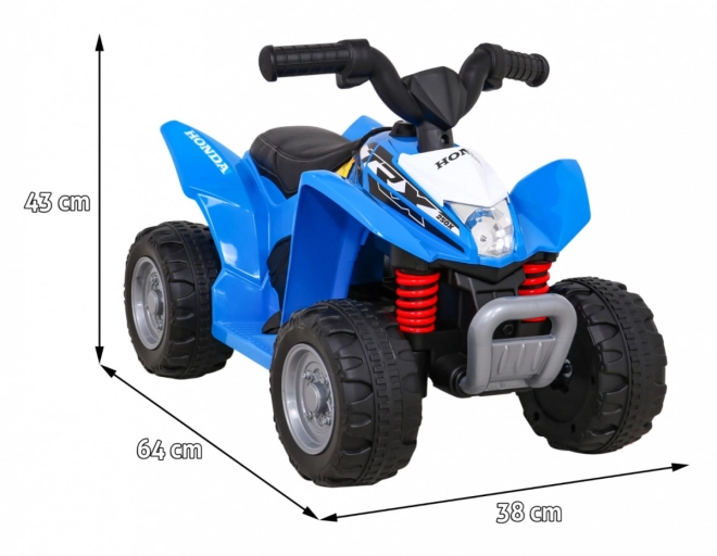 Elektrischer Kinderquad Honda TRX mit Hupe und LED-Beleuchtung – blau