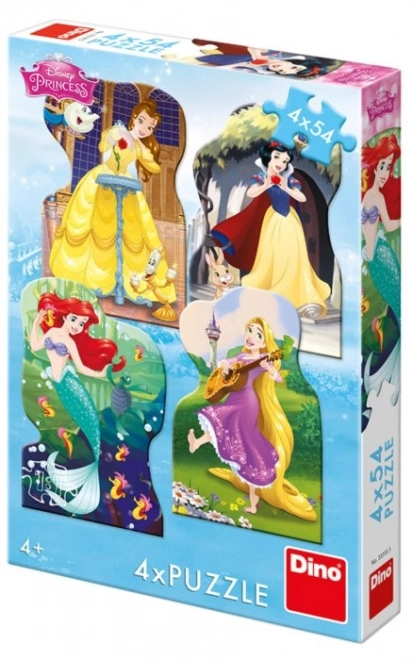 Konturpuzzle mit Disney Prinzessinnen 4x54 Teile