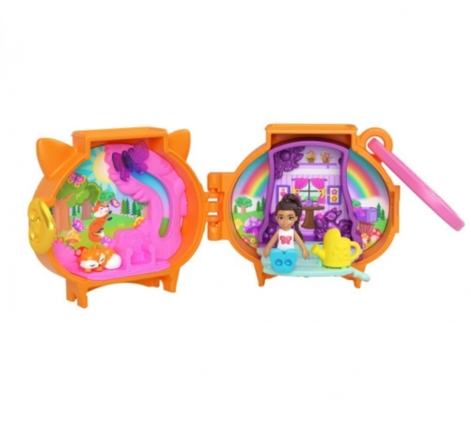Set mit Polly Pocket Figuren und Tier