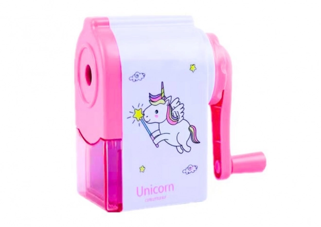 Einhorn Pink Bleistiftspitzer mit Kurbel