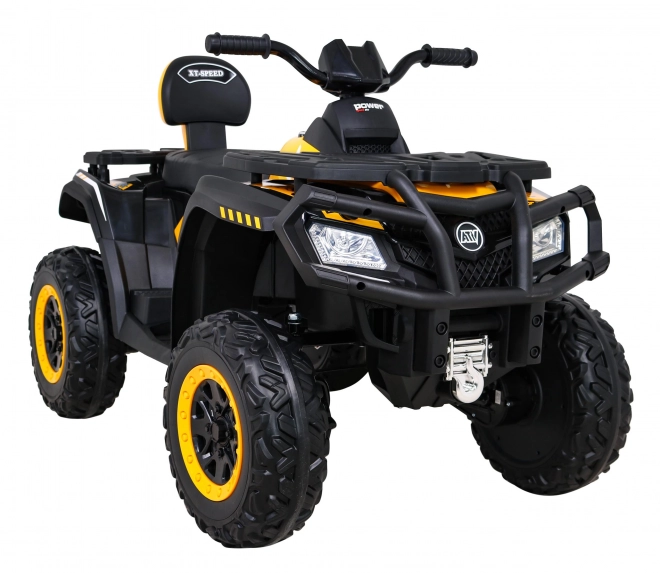 Quad XT-Speed für Kinder Gelb + 4x4 + EVA + langsamer Start + Radio MP3 + LED-Diode