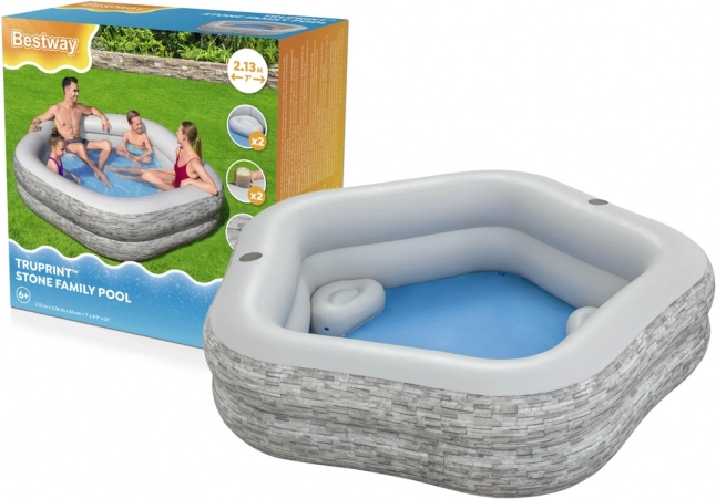 aufblasbares Eck-Gartenpool 213 × 206 × 53 cm Bestway