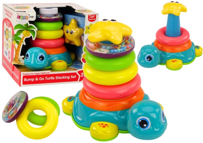 Pyramide Schildkröte 2-in-1 Puzzle Räder Licht Geräusche