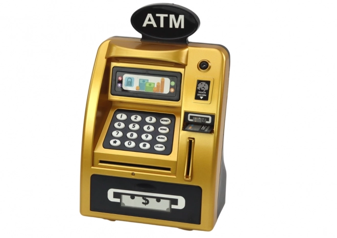 Kinderbankautomat in Gold-Schwarz