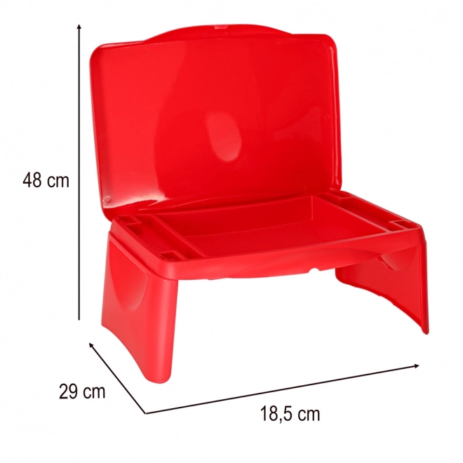 Kindersitztablett mit Fach Rot