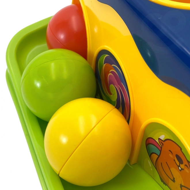 Bunte Holzklopfbank mit Hammer Montessori für Kleinkinder
