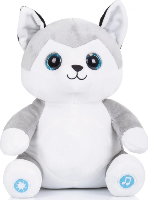 CHIPOLINO Plüsch Huskey mit Lichtern und Musik