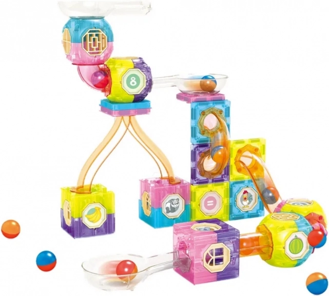 Woopie Magnetische Bausteine Kugelbahn 89 Stk