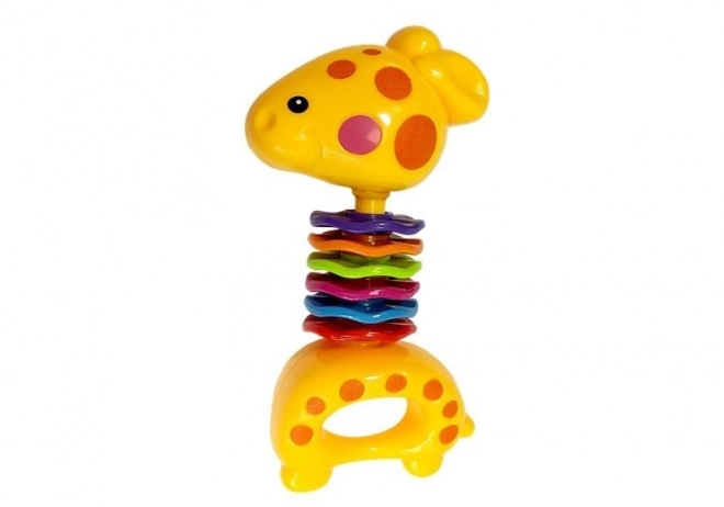 Babyrassel- und Beißring-Set Affe Giraffe