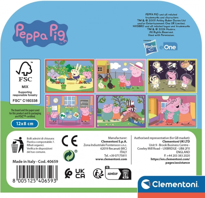 Clementoni Bildwürfel Peppa Pig, 6 Würfel