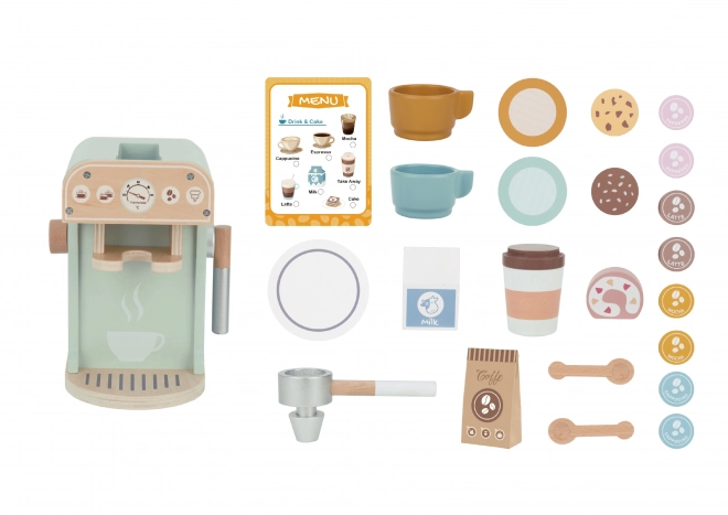 Woopie Green Holzspielküche Barista-Set für Kinder